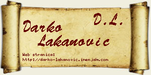 Darko Lakanović vizit kartica